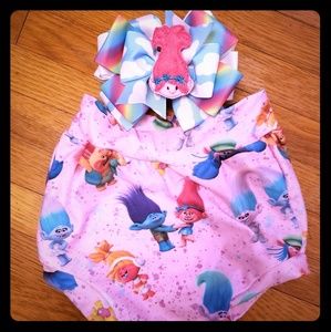 Handmade bummies suze 18m and matching bow